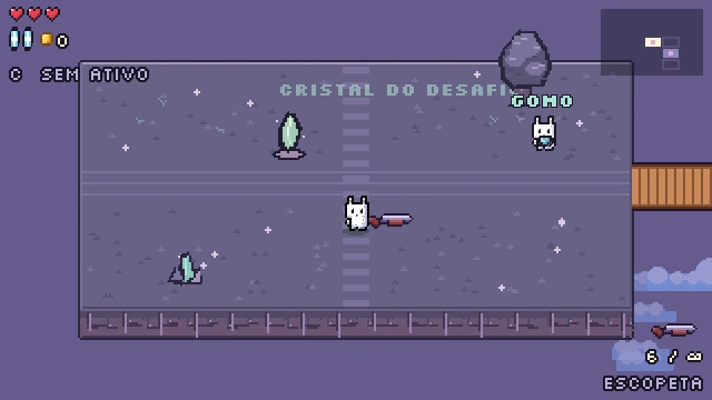 The challenge crystal and its combat area.