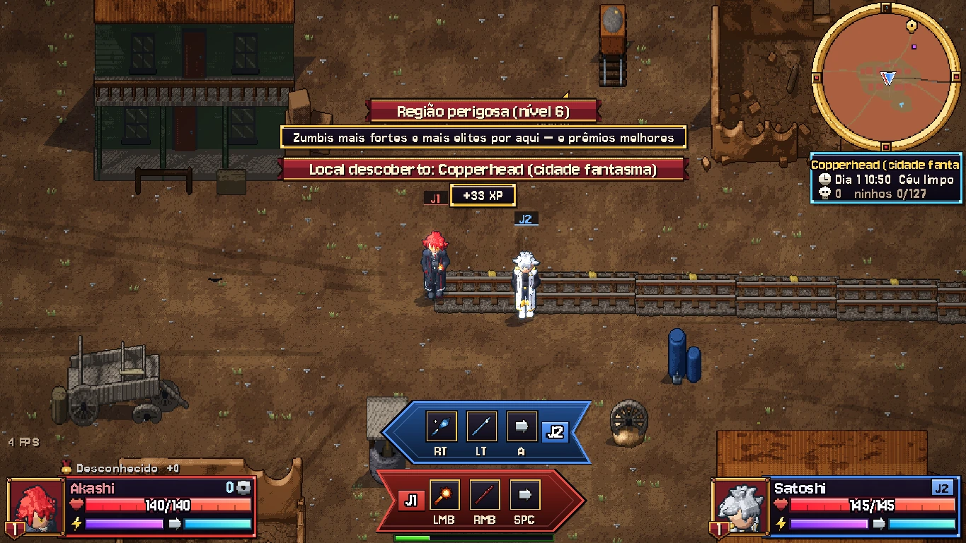 Two local players together in the shared camera view.