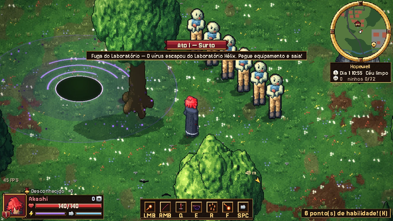 A void attack pulling enemies toward its center.