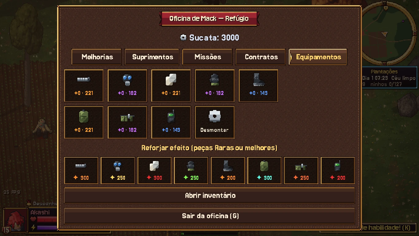 The workshop's reforging interface, showing an item and the available action.